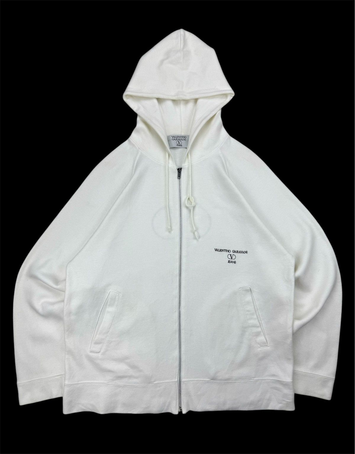 Valentino VALENTINO GARAVANI Embroidery Logo Zip Up Mens Hoodie Size US M / EU 48-50 / 2 - 2 Thumbnail