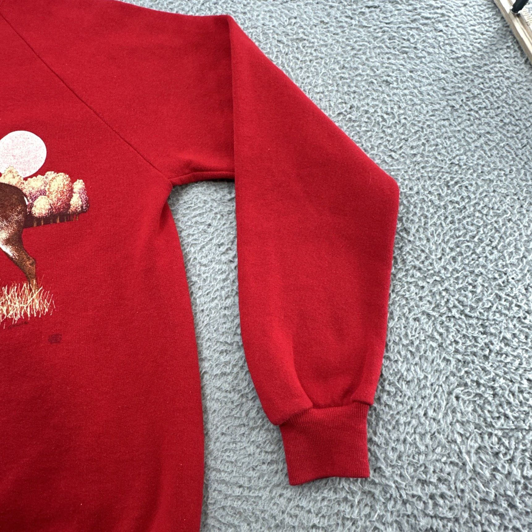 Jerzees VINTAGE Jerzees Sweatshirt Crew Neck L White Tail Deer Graphic Print 90s Men’s Size US L / EU 52-54 / 3 - 3 Thumbnail