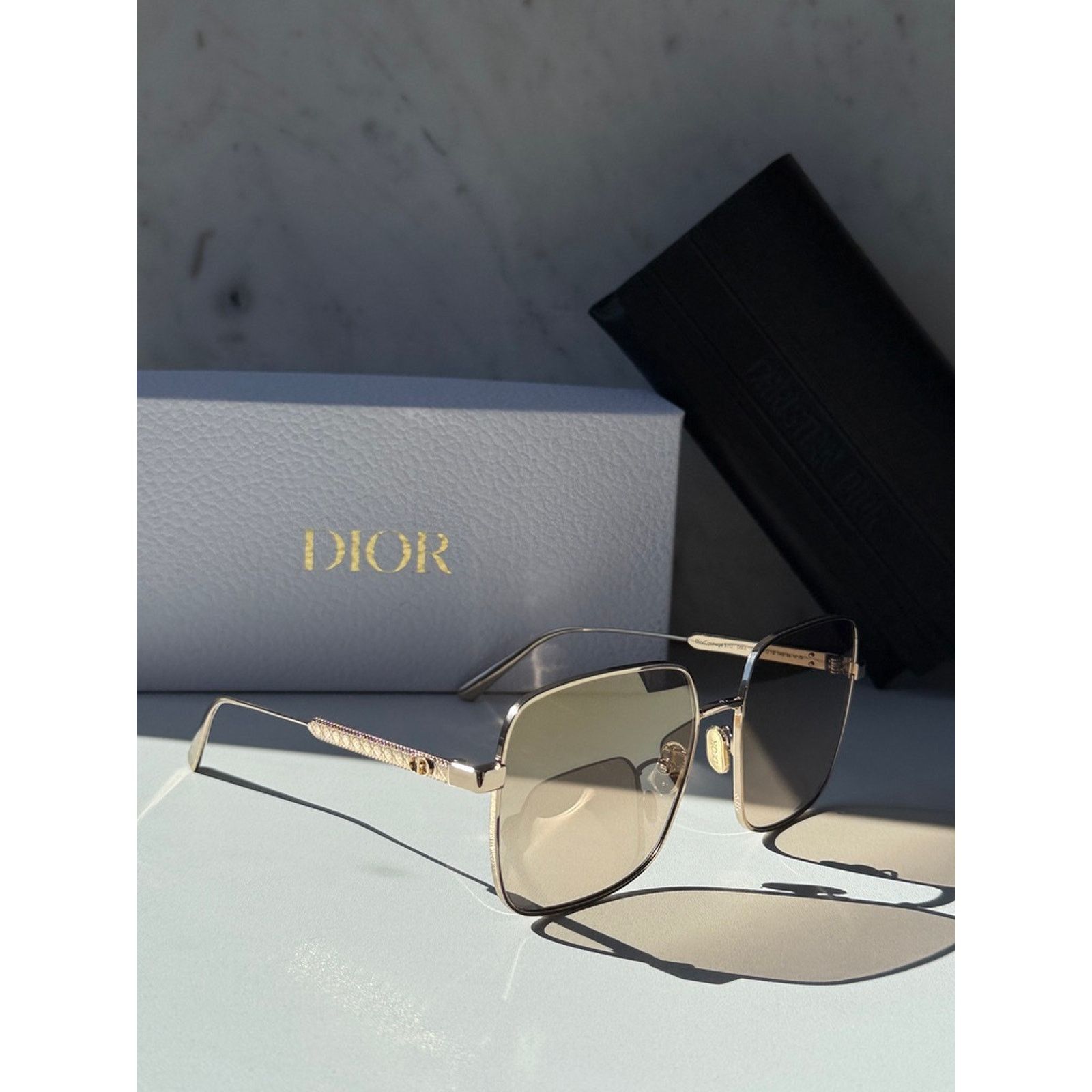 Dior NEW Dior DiorCannage S1U Sunglasses in Rose Gold Mirror Size ONE SIZE - 4 Thumbnail