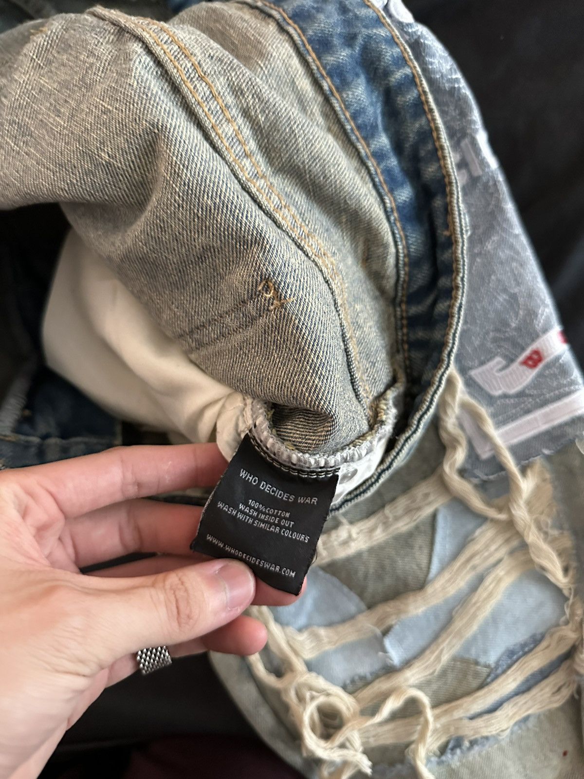Who Decides War Who Decides War Blown Patchwork Jeans Size US 34 / EU 50 - 9 Thumbnail