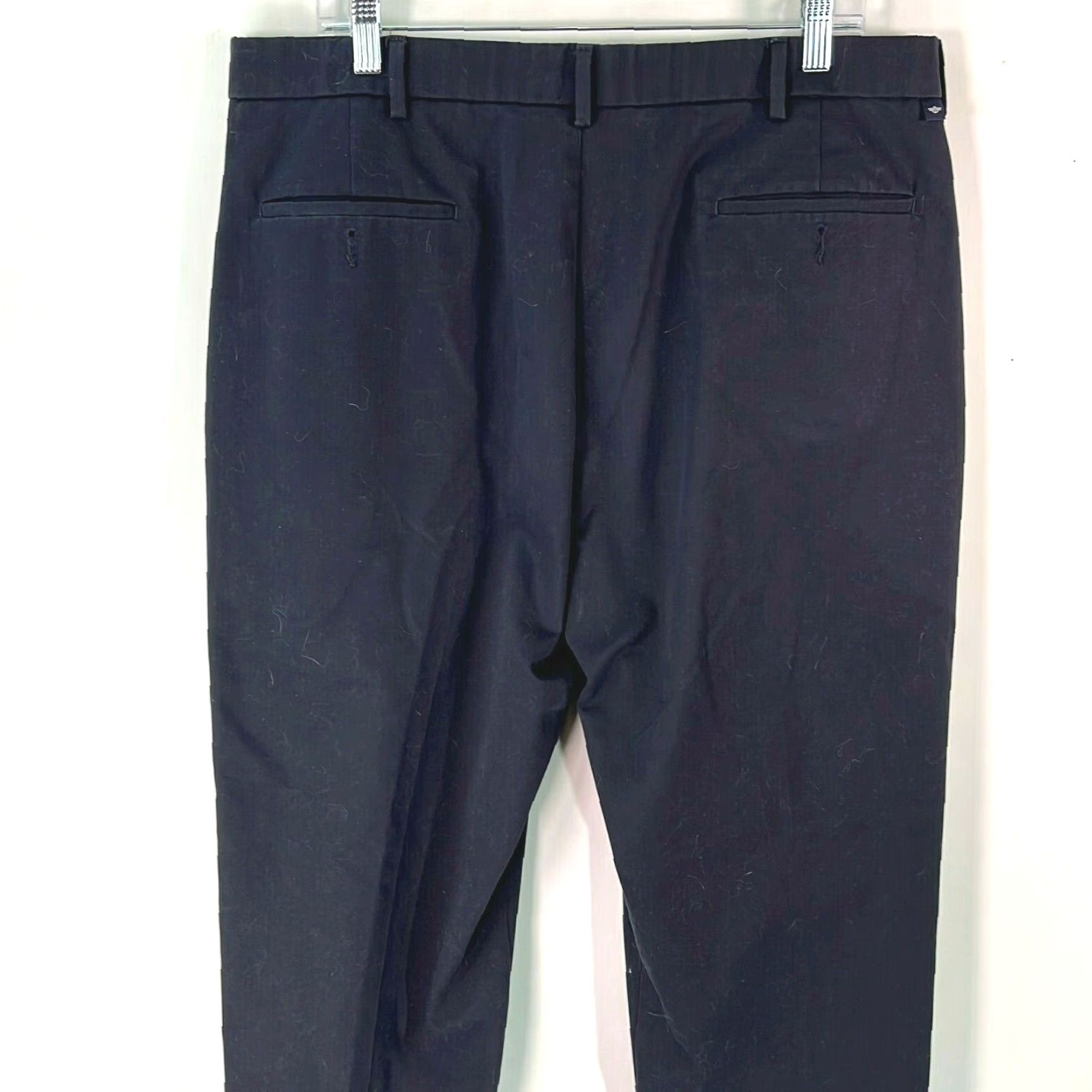 Dockers DOCKERS Mens Flat Front Relaxed Mid Rise Casual Black Dress Pants 36X30 Size US 36 / EU 52 - 4 Thumbnail