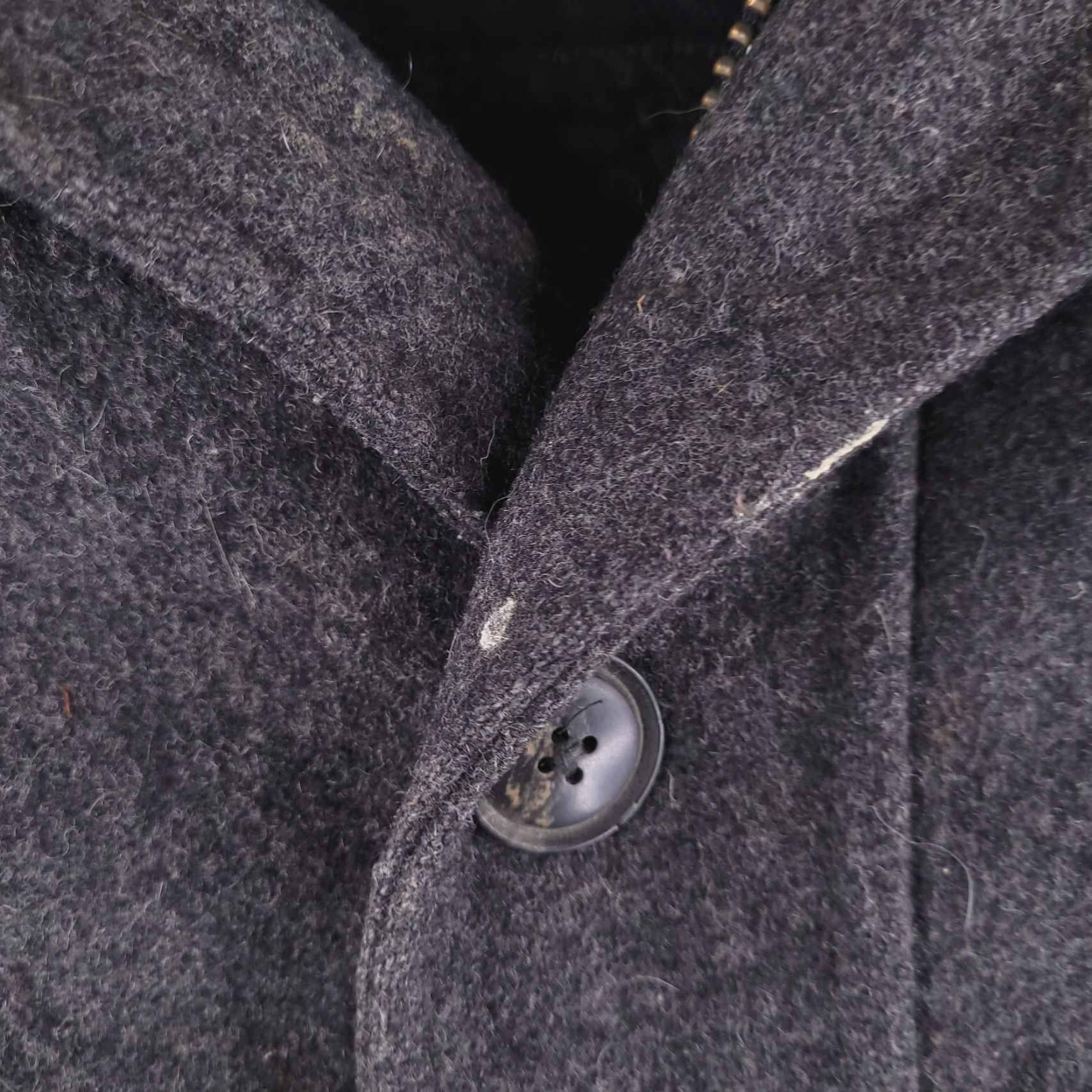 Gap VINTAGE Gap Wool Coat Mens L Gray Overcoat Military Premium VIN Size US L / EU 52-54 / 3 - 6 Thumbnail