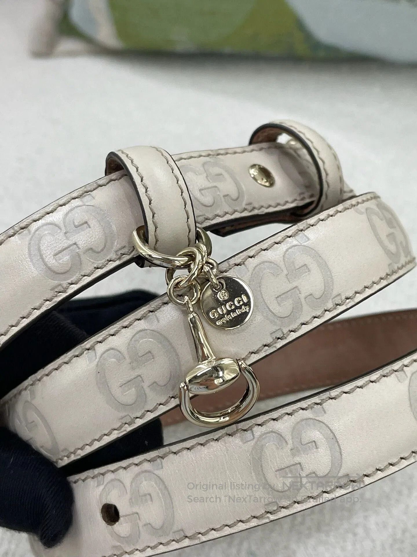 Gucci Gucci Double G Embossed Belt. Size ONE SIZE - 2 Thumbnail