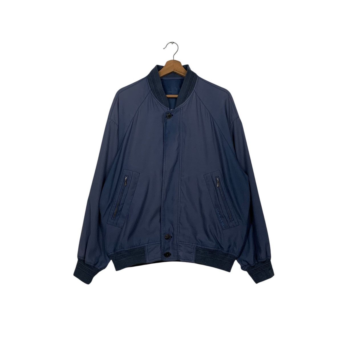 Japanese Brand Vintage 90's CROCODILE Casual Bomber Jacket #2451-C110 Size US L / EU 52-54 / 3 - 1 Thumbnail