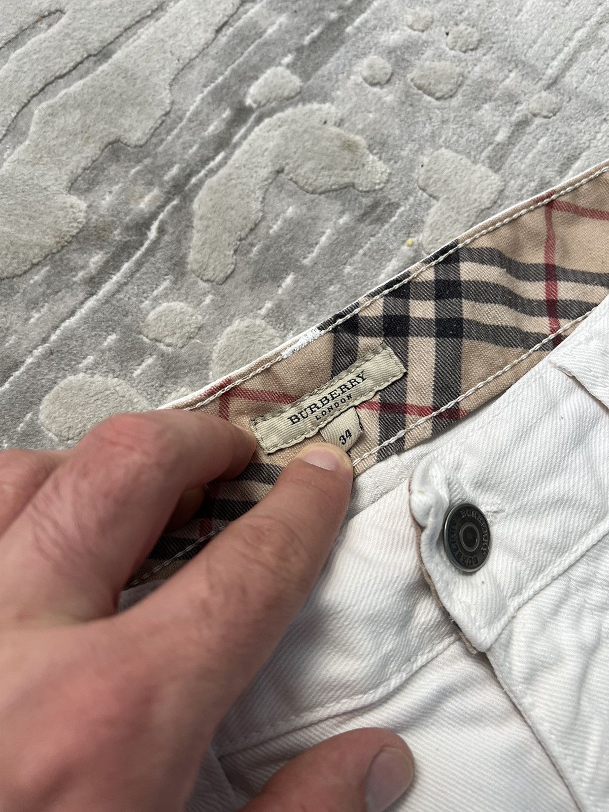 Burberry × Designer × Vintage burberry casual vintage pants denim white jeans VTG Size US 34 / EU 50 - 4 Thumbnail