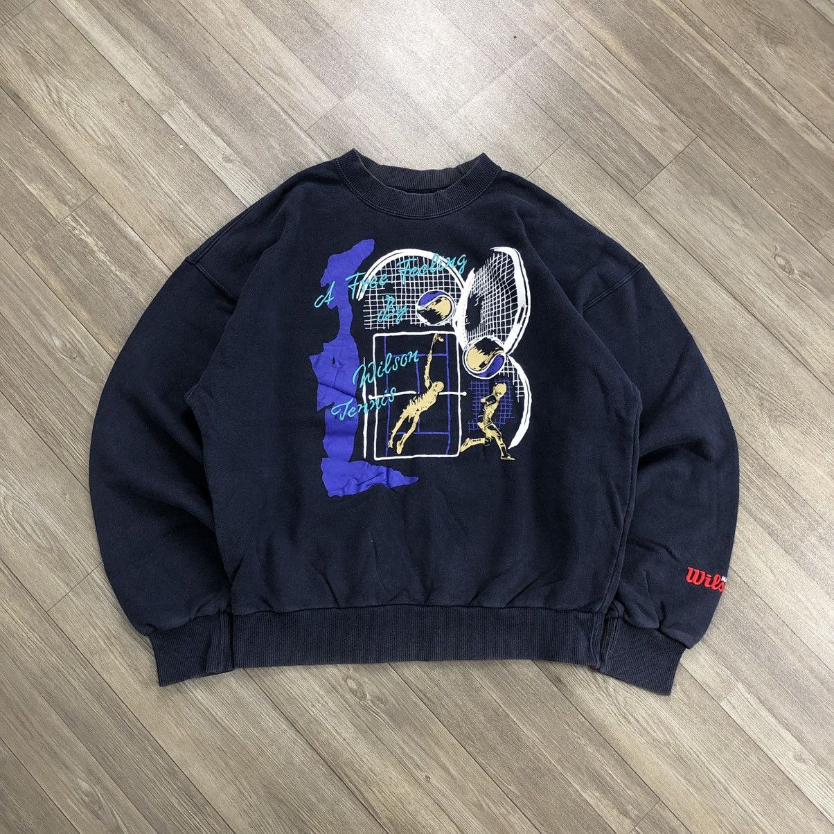 Vintage × Wilson Vintage Wilson Tennis Made to Win Graphic Sweatshirt Size US M / EU 48-50 / 2 - 1 Thumbnail