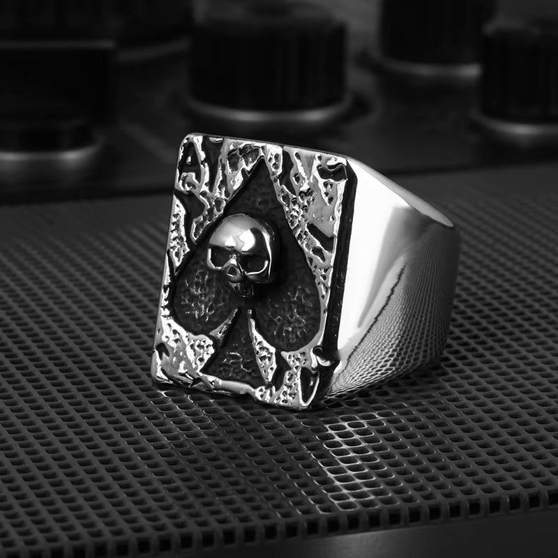 Jewelry × Vintage Rock Ace of Spades Skull Ring Size ONE SIZE - 3 Thumbnail