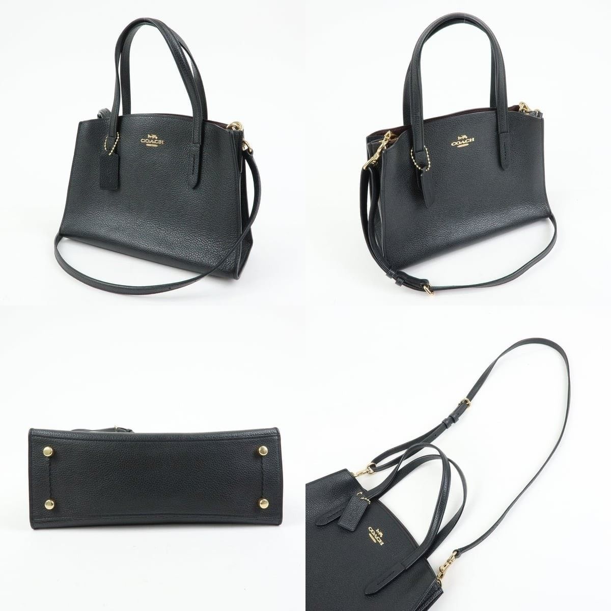 Coach Coach Charlie Carryall 28 Leather Shoulder Bag Black Size ONE SIZE - 3 Thumbnail