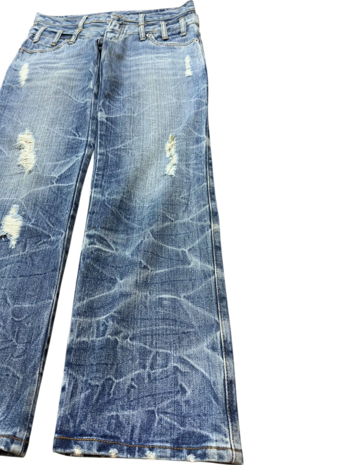 Junya Watanabe Vintage Antgauge Double Waist Honeycomb Denim Size US 30 / EU 46 - 4 Thumbnail