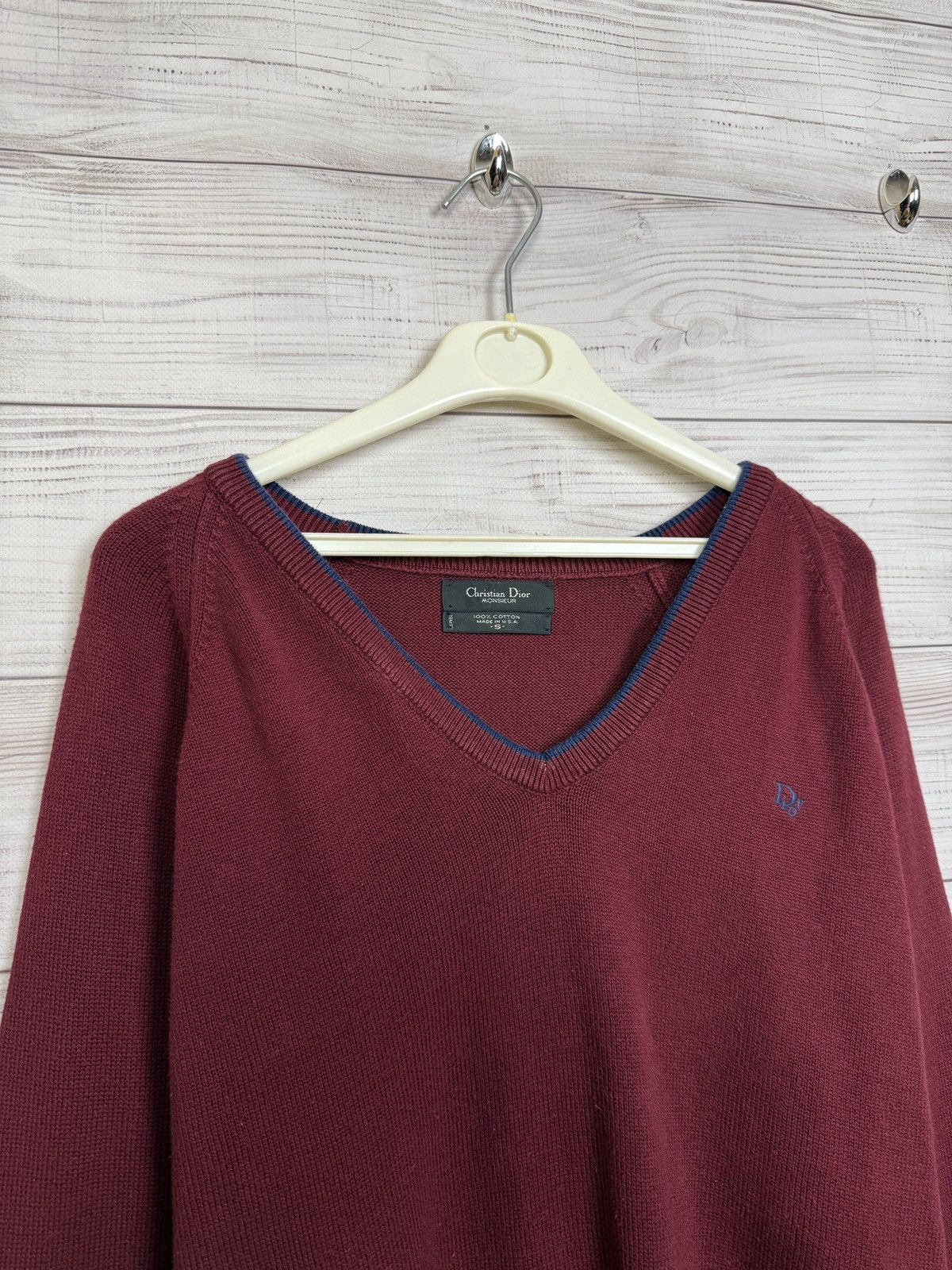 Christian Dior Monsieur Vintage Christian Dior V Neck Sweater Size Large Size US S / EU 44-46 / 1 - 3 Thumbnail