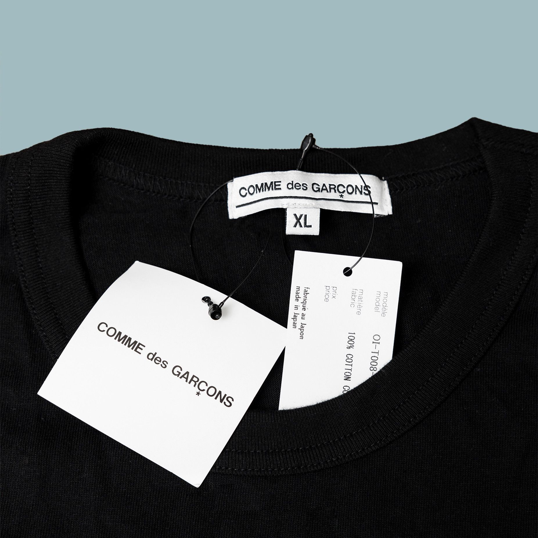 Comme des Garcons BNWT COMME des GARÇONS FLUORESCENT LOGO T-Shirt Blk XL Size US XL / EU 56 / 4 - 2 Thumbnail