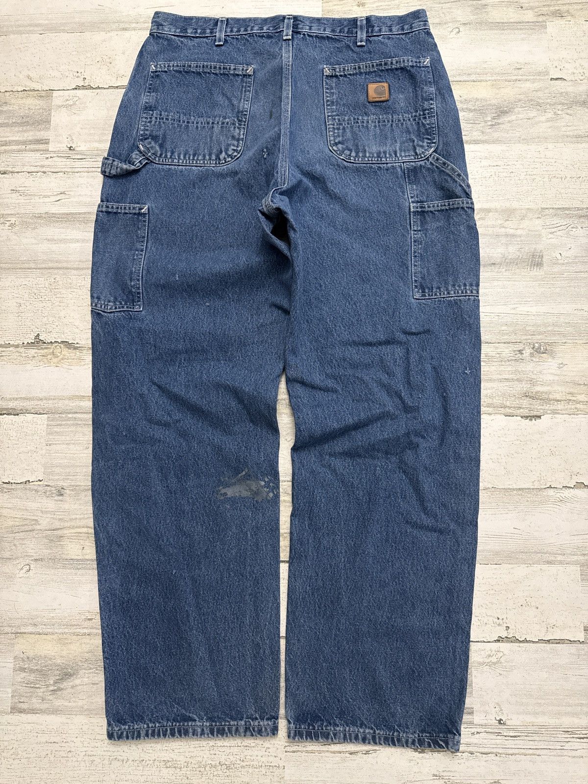 Carhartt Carhartt Baggy Blue Denim Carpenter Workwear Jeans 36x32 Size US 36 / EU 52 - 6 Thumbnail