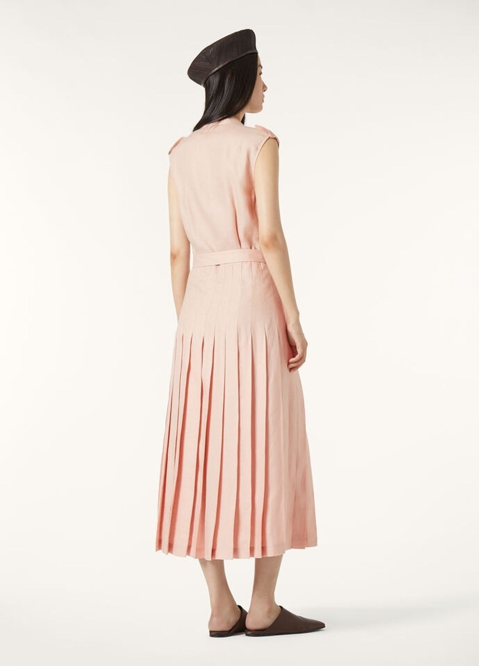 Loro Piana o1srvl11e0526 FAP0308 Bryce Midi Dress in Pink Size XS / US 0-2 / IT 36-38 - 5 Thumbnail