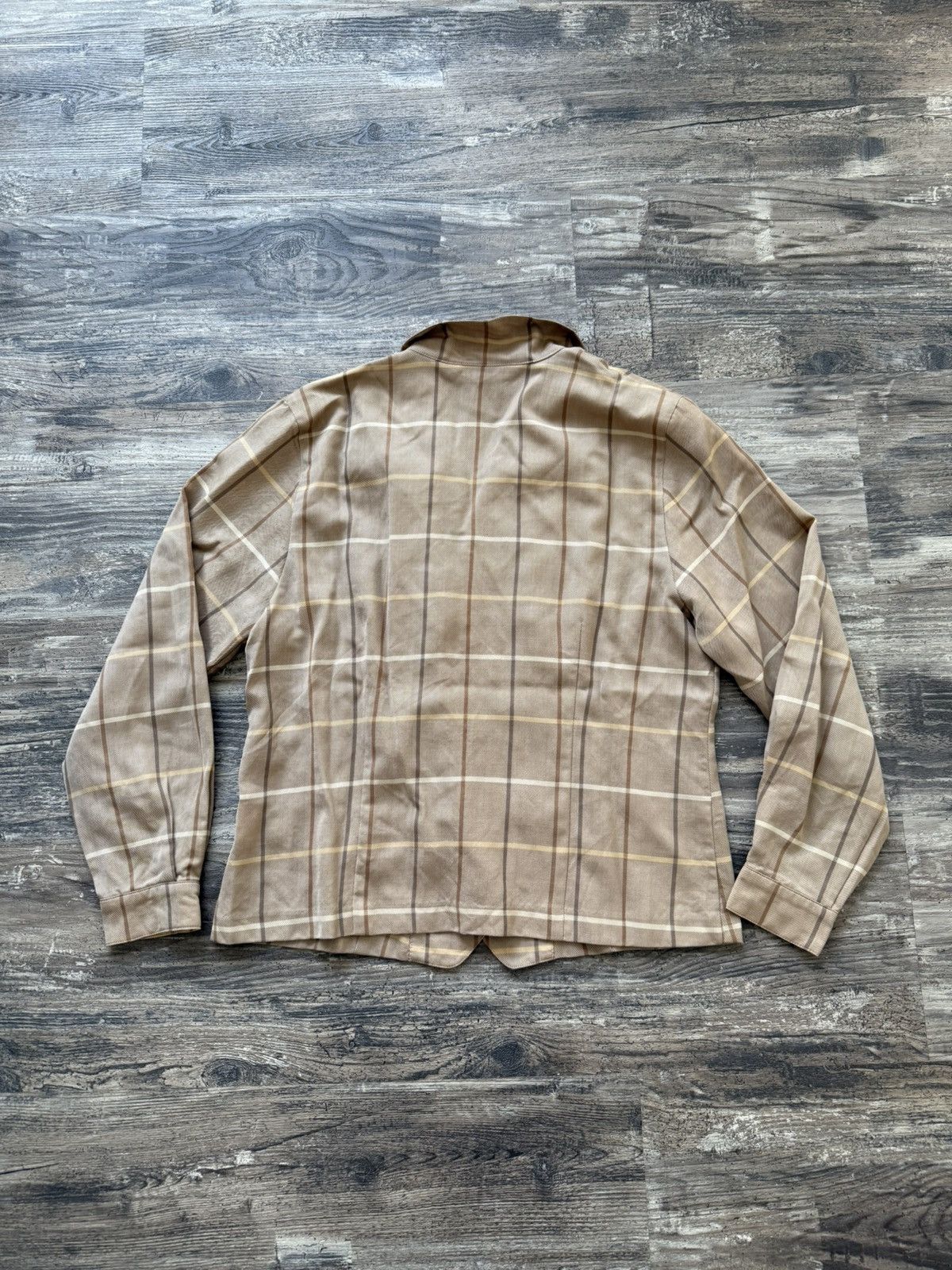 Burberry 1990's Burberry Check Double Breasted Blazer Size S / US 4 / IT 40 - 2 Thumbnail