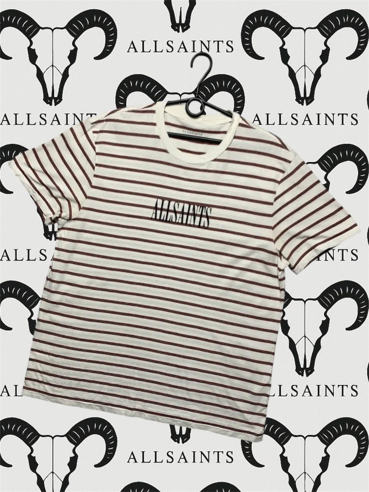 Allsaints Vintage allsaints striped tee logo size M rare Size US M / EU 48-50 / 2 - 1 Thumbnail