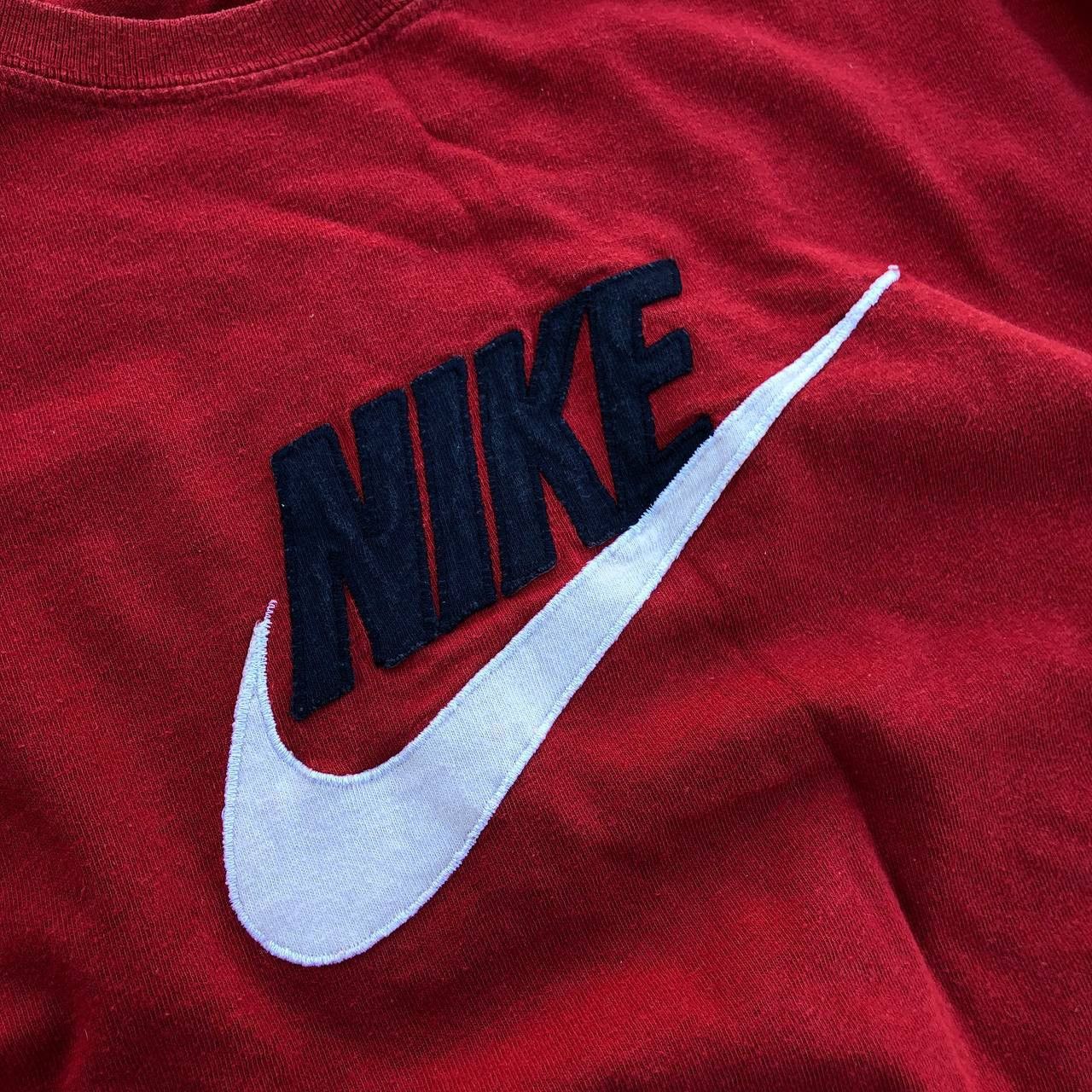 Nike × Vintage Vintage Nike T-Shirt Tee Big Logo Red Size US XL / EU 56 / 4 - 5 Thumbnail
