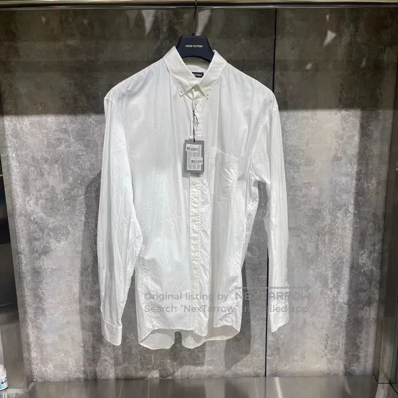 Balenciaga Balenciaga size 39 White and Blue Back Letter Shirt Size US S / EU 44-46 / 1 - 2 Thumbnail