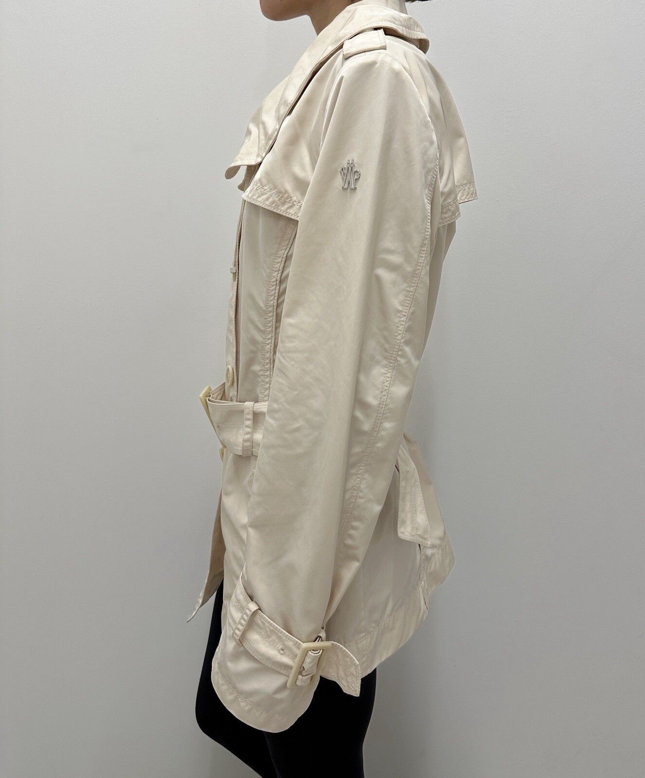 Moncler Moncler Nerine Women Belted Trench Coat Jacket Nylon Shirri Size L / US 10 / IT 46 - 10 Thumbnail
