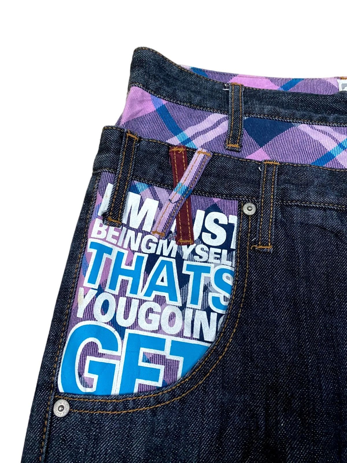 Japanese Brand 🔥Vintage Denim Double Waist Nylaus Japan🔥 Size US 33 - 9 Thumbnail