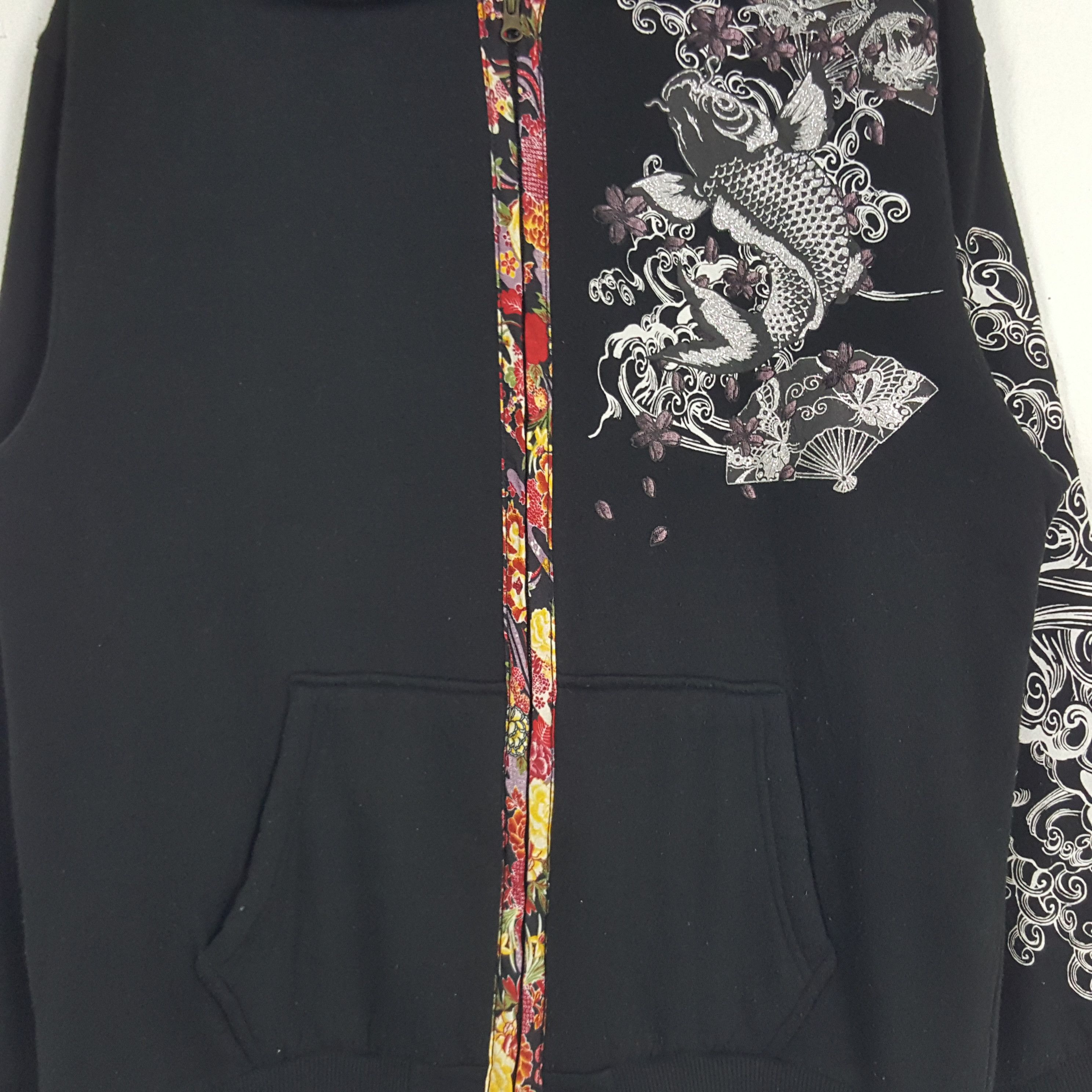 Vintage Vintage Sukajan Souvenir Japanese Brand Koi Art Hoodies Size US L / EU 52-54 / 3 - 2 Thumbnail