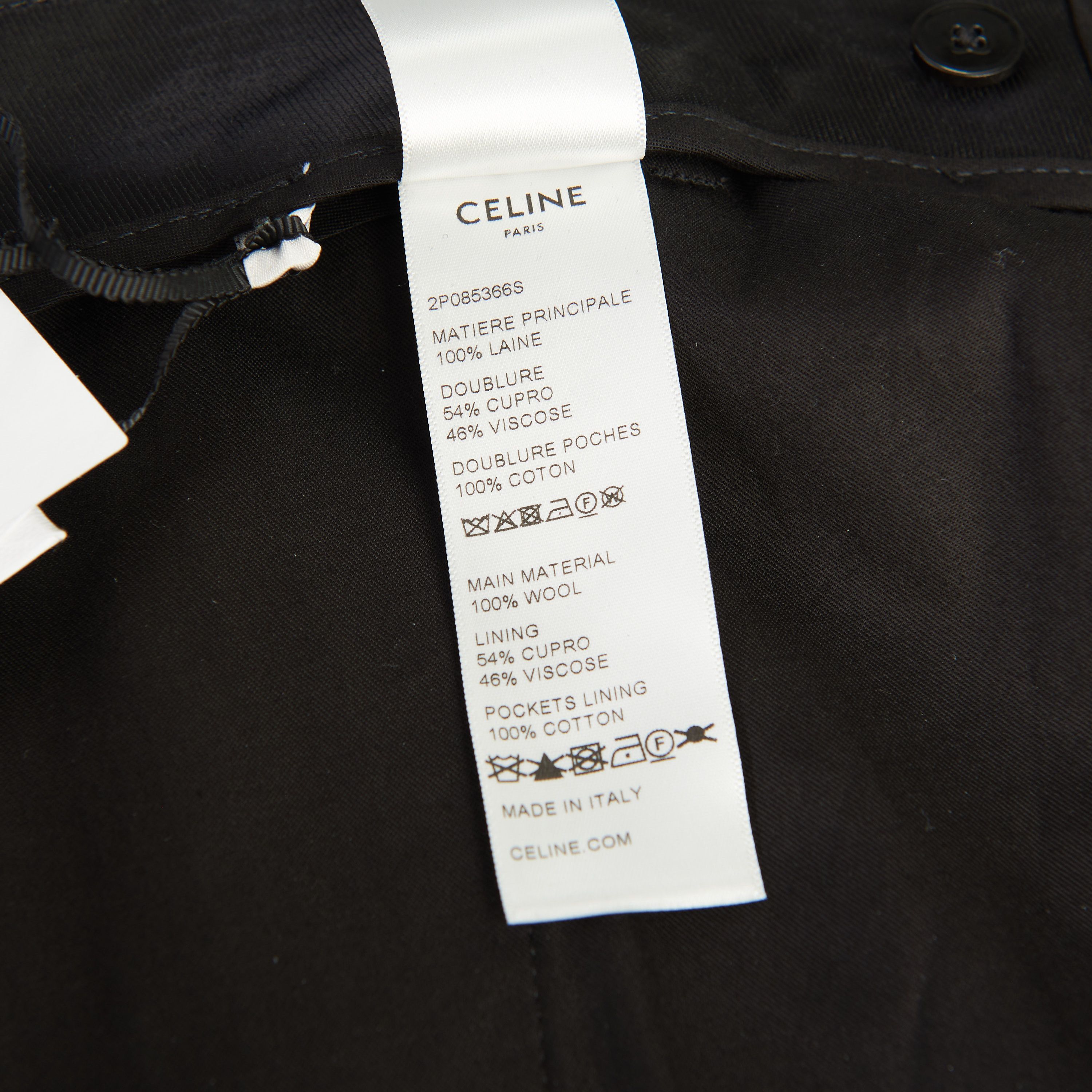 Celine Classic Pants In Sequin Embroidered Wool Gabardine Size US 34 / EU 50 - 11 Thumbnail