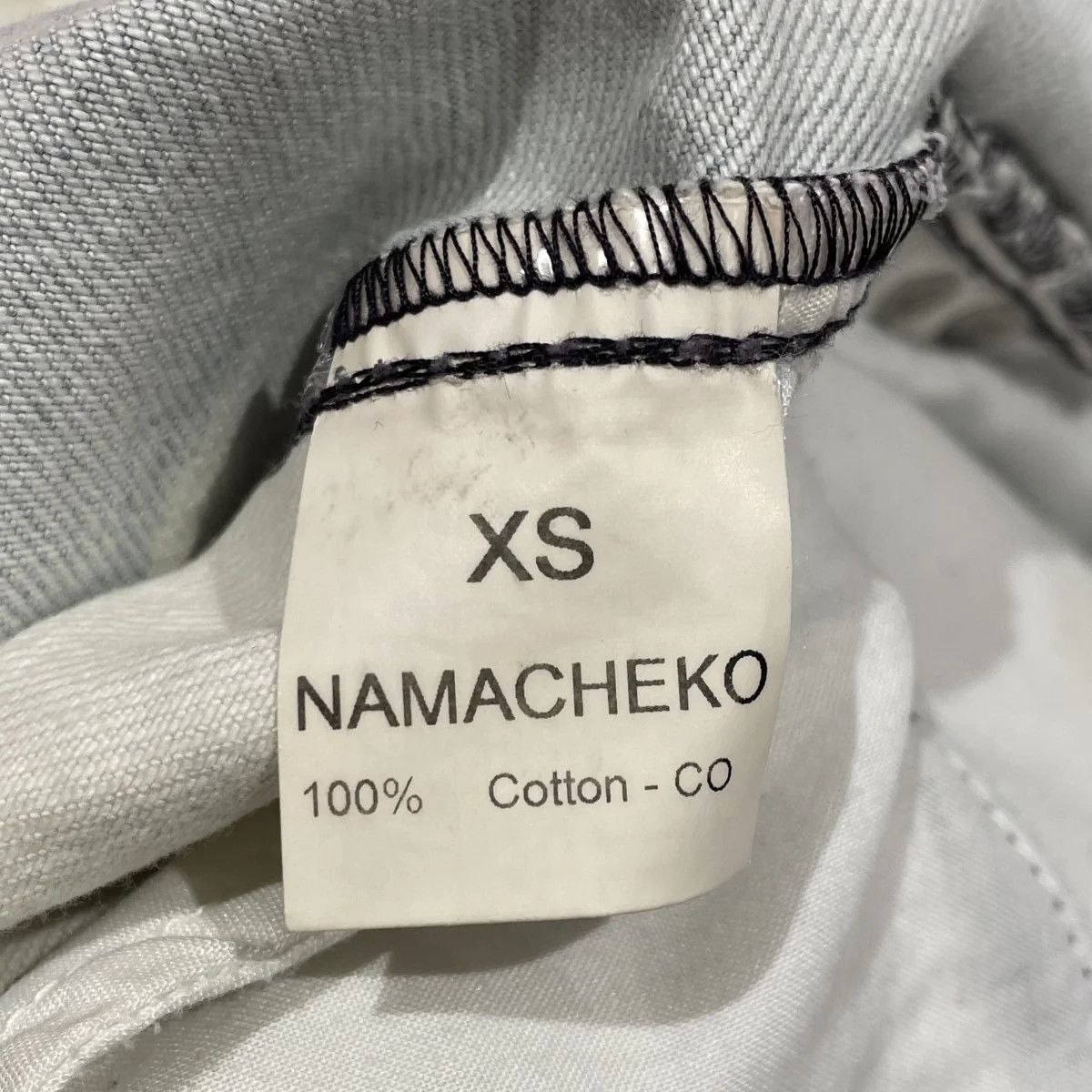 Namacheko Straight Leg Bleached Denim Jeans Size US 30 / EU 46 - 9 Thumbnail