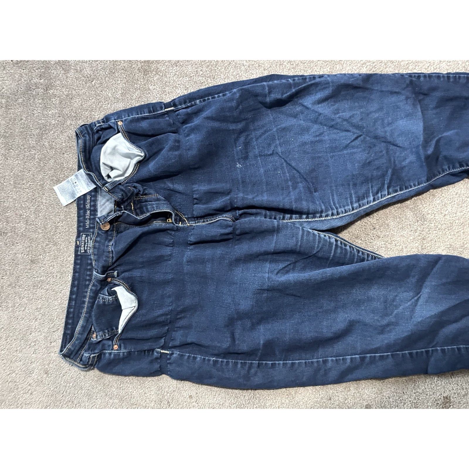 Levi's Levi Strauss Signature Mid-Rise Skinny Jeans Women’s W33 L28 (16) Raw Hem Size 38" / US 16 / IT 52 - 4 Thumbnail