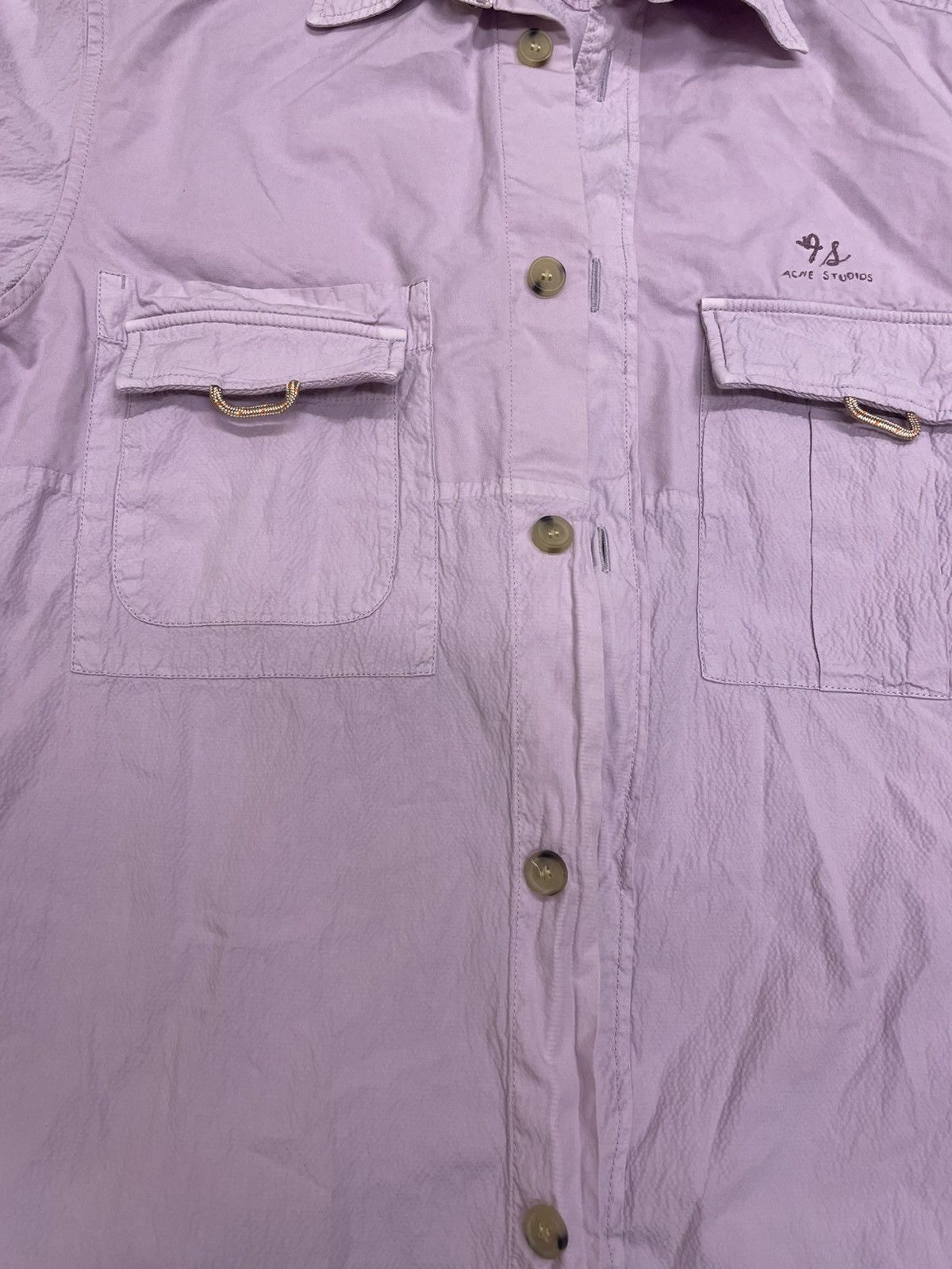 Acne Studios Acne Studios Lilac Button Up Long Sleeve Shirt Size US S / EU 44-46 / 1 - 4 Thumbnail