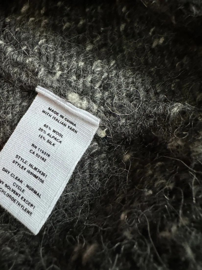 Helmut Lang × Vintage AW2018 Helmut Lang Grey Wool Knit Band Sweater Size US L / EU 52-54 / 3 - 4 Thumbnail