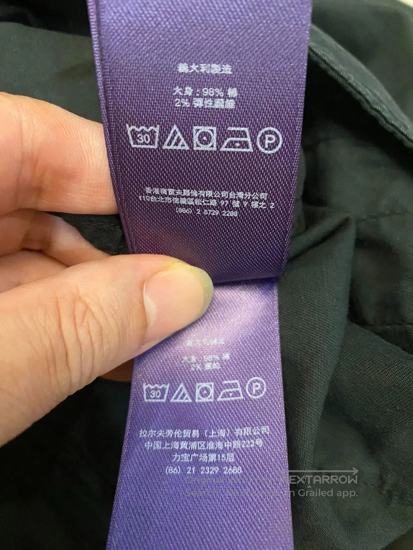 Polo Ralph Lauren Black Button. Size US M / EU 48-50 / 2 - 8 Thumbnail