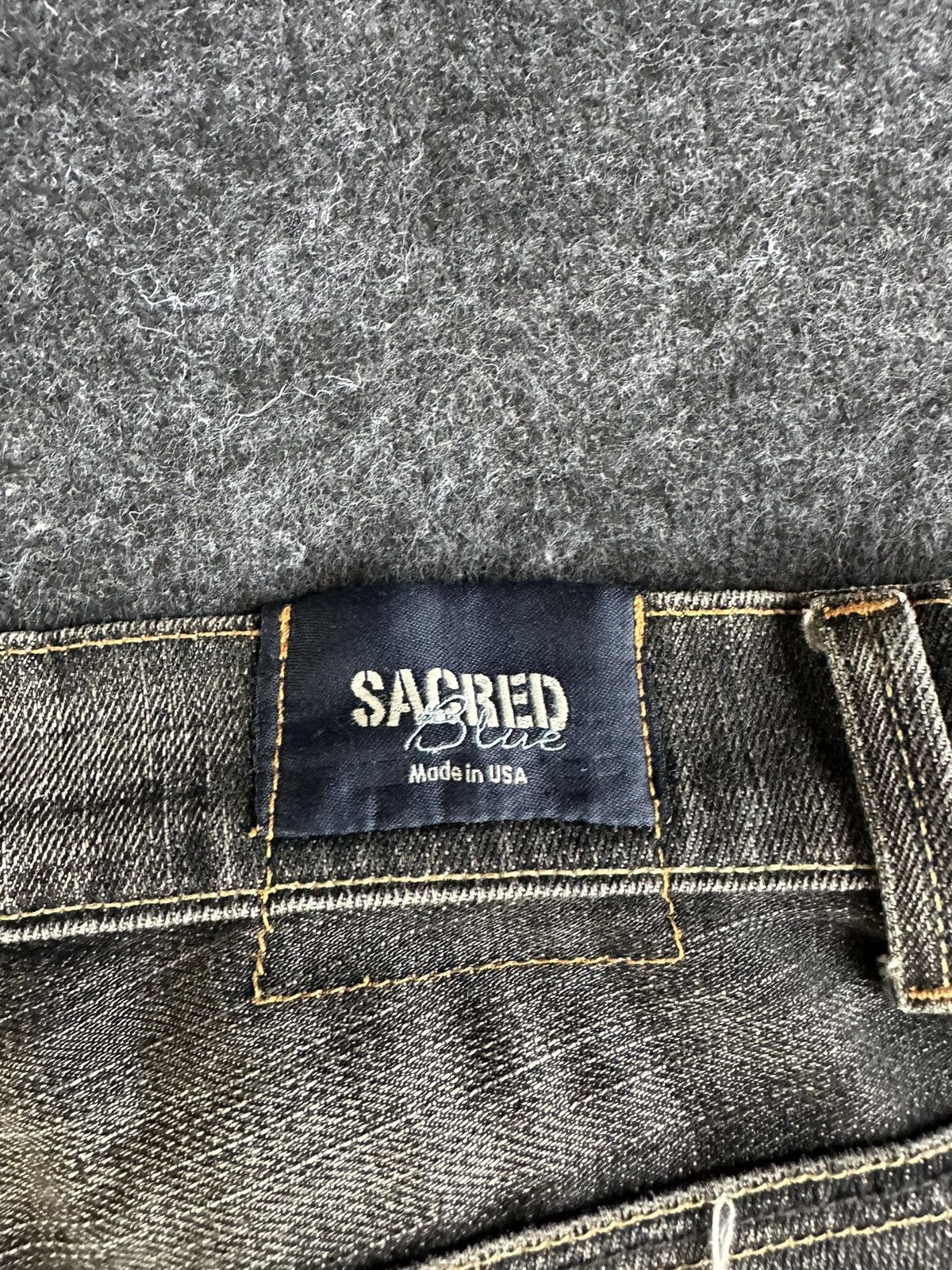 Vintage Vintage Sacred Blue Usa Flare Denim D452 Size US 32 / EU 48 - 10 Thumbnail