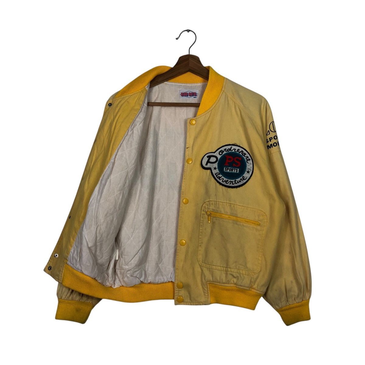 Japanese Brand 📌Sing Guts Bomber Jacket Spell Out Big Logo Issey Miyake Size US M / EU 48-50 / 2 - 12 Thumbnail