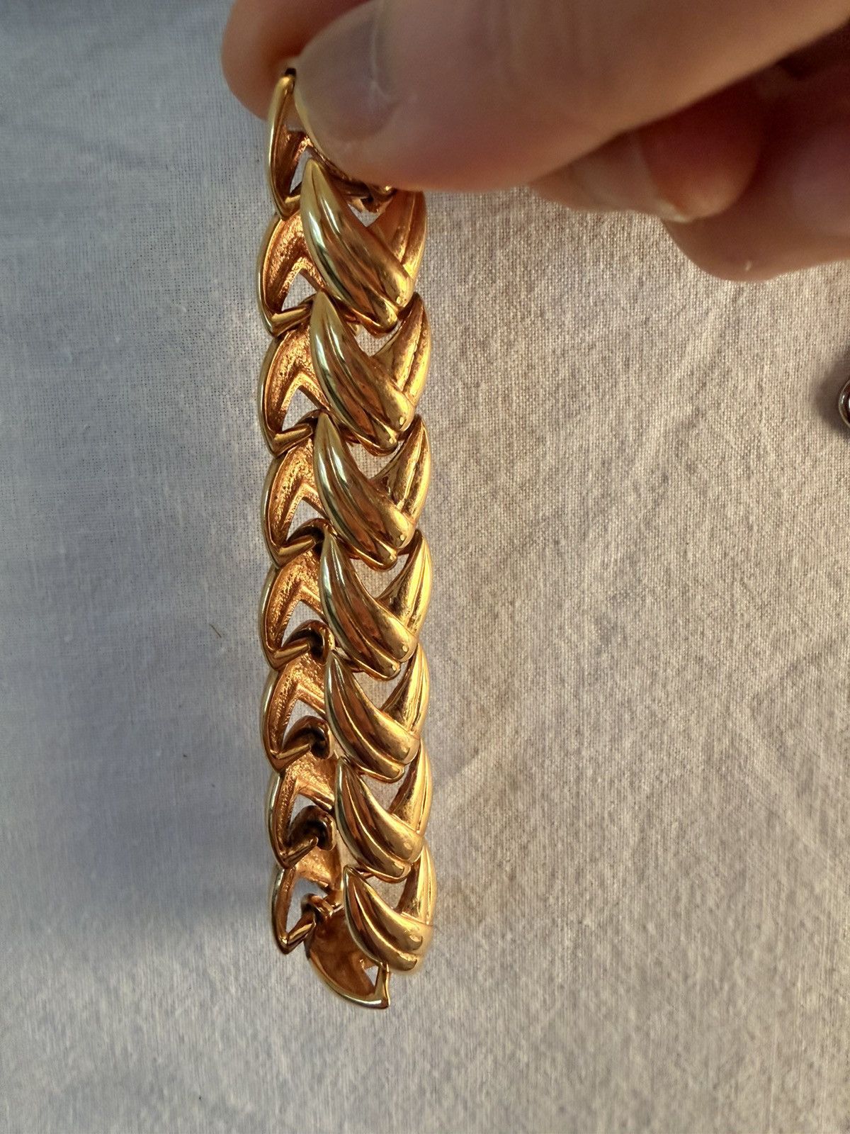 Other Vtg Krementz Gold Tone Link Bracelet 7” Classic Statement Size ONE SIZE - 6 Thumbnail