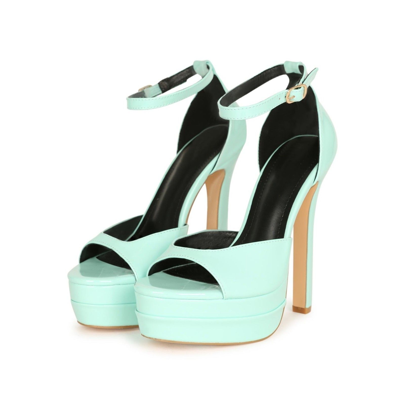 Other Rachelle Teal Mint Patent Platform Stiletto High Heels Ankle Size US 9 / IT 39 - 8 Thumbnail
