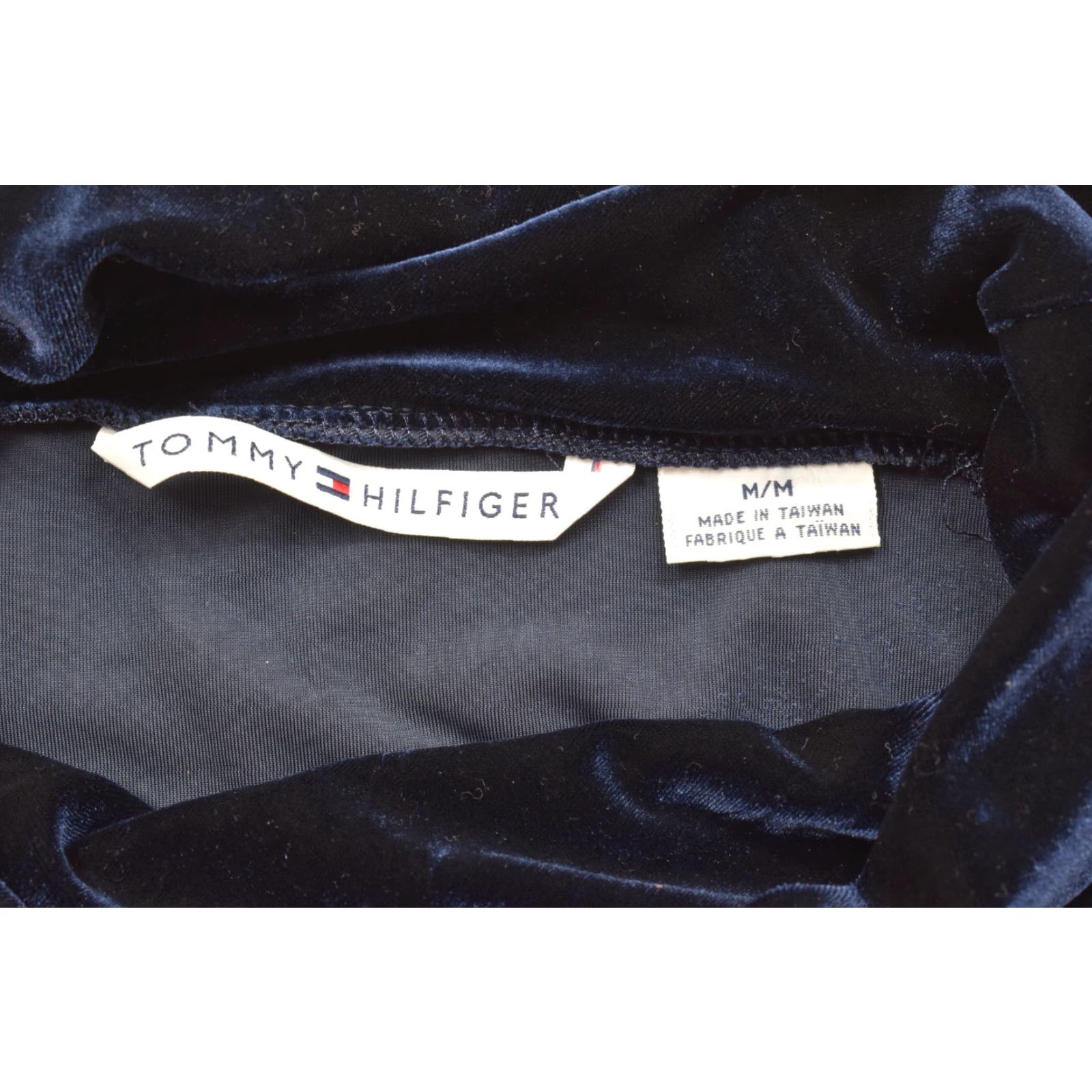Tommy Hilfiger Tommy Hilfiger Women's Top Velvet Sleeveless Cowl Neck Navy Blue M Size M / US 6-8 / IT 42-44 - 7 Thumbnail