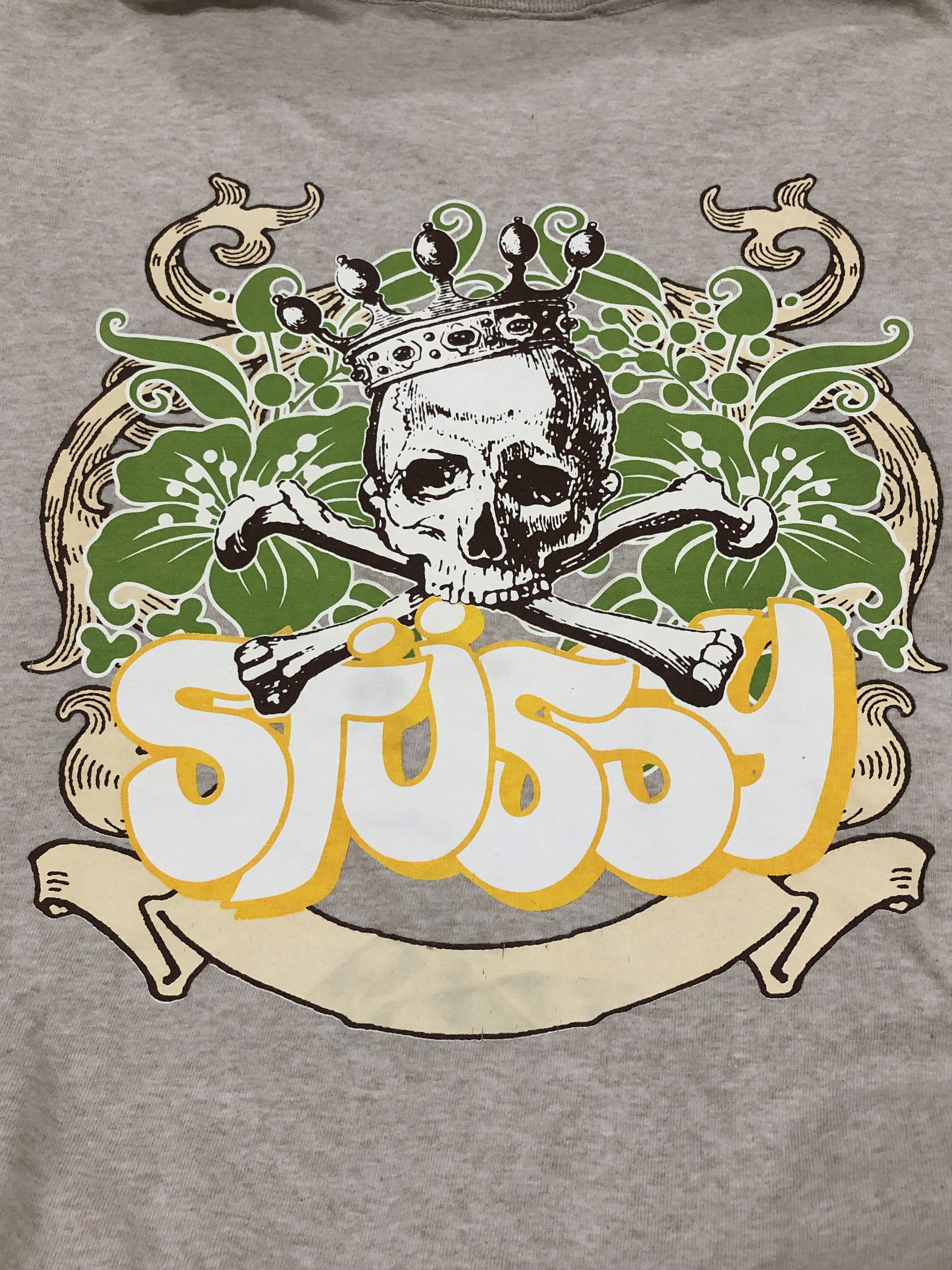 Stussy × Vintage Vintage Stussy OLD Skull Hibiscus Crown Tshirt Size US L / EU 52-54 / 3 - 3 Thumbnail