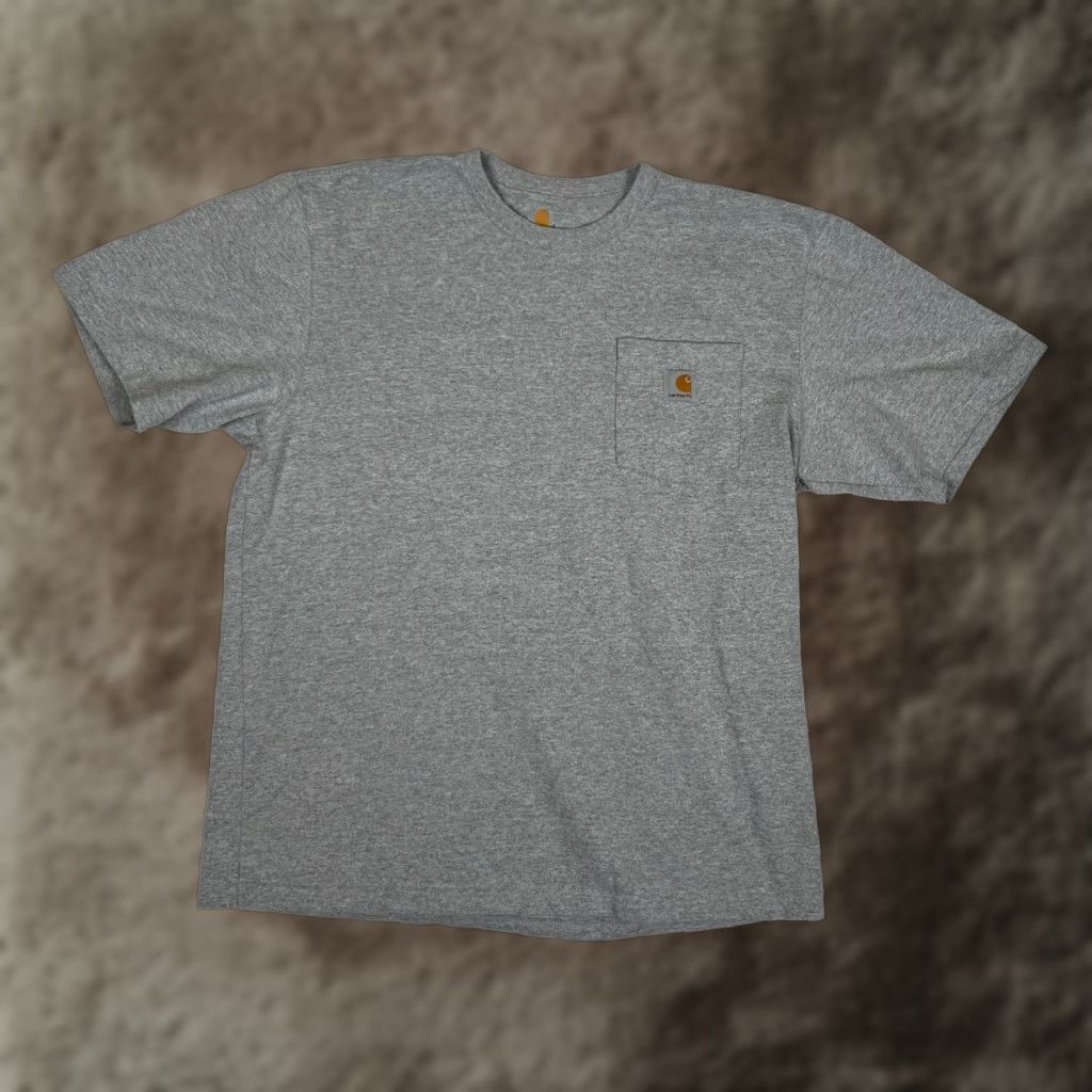 Carhartt Carhartt Gray Pocket Tee T-Shirt Size Large Original Fit Work Wear Mens Regular Short Sleeve Crew Neck 90s Classic Grunge Pocket Carhartt Men'S K87 Size US L / EU 52-54 / 3 - 1 Thumbnail