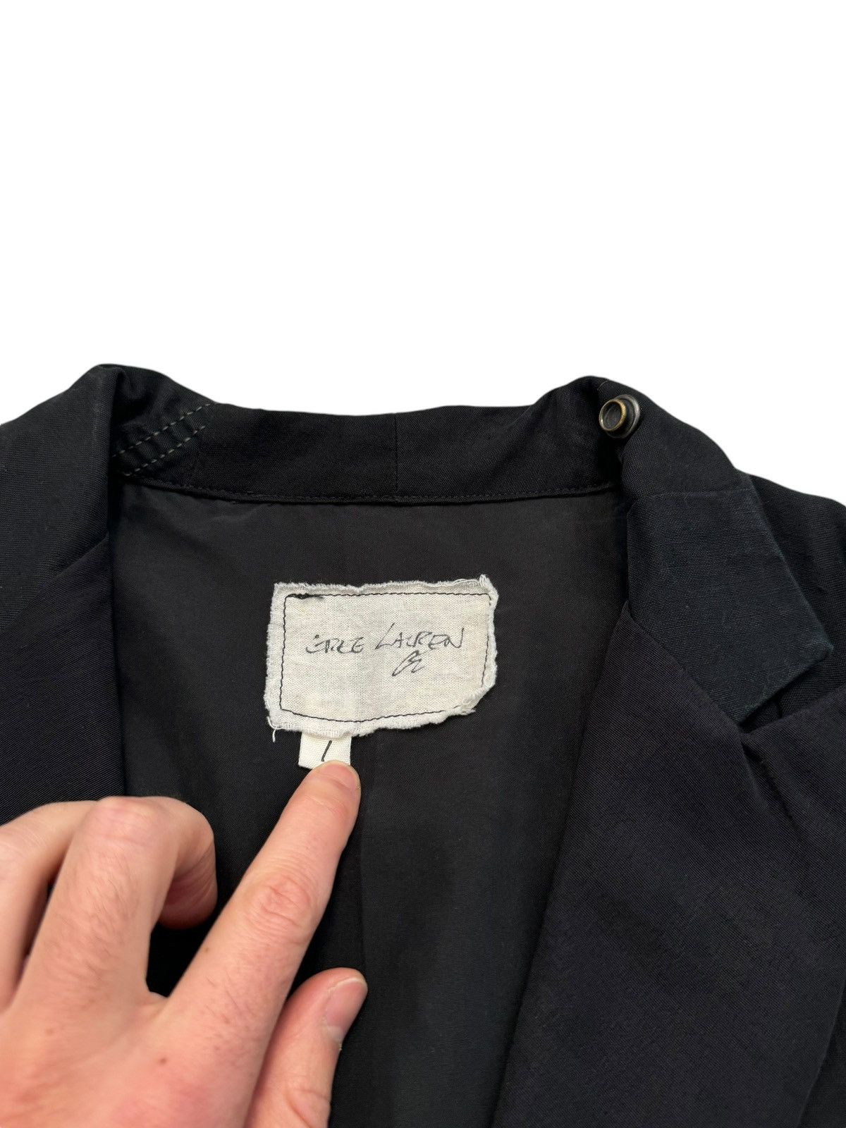 Greg Lauren Sz1 1/1 Black Workwear Tux Ollie Blazer Patchwork Jacket Size US S / EU 44-46 / 1 - 8 Thumbnail