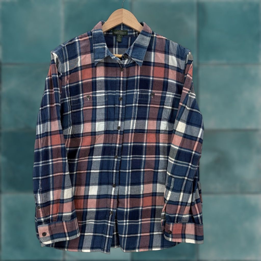 Ralph Lauren Lauren Ralph Lauren Shirt Womens 1X Multicolor Plaid Flannel Button Front Top Size XL / US 12-14 / IT 48-50 - 1 Thumbnail