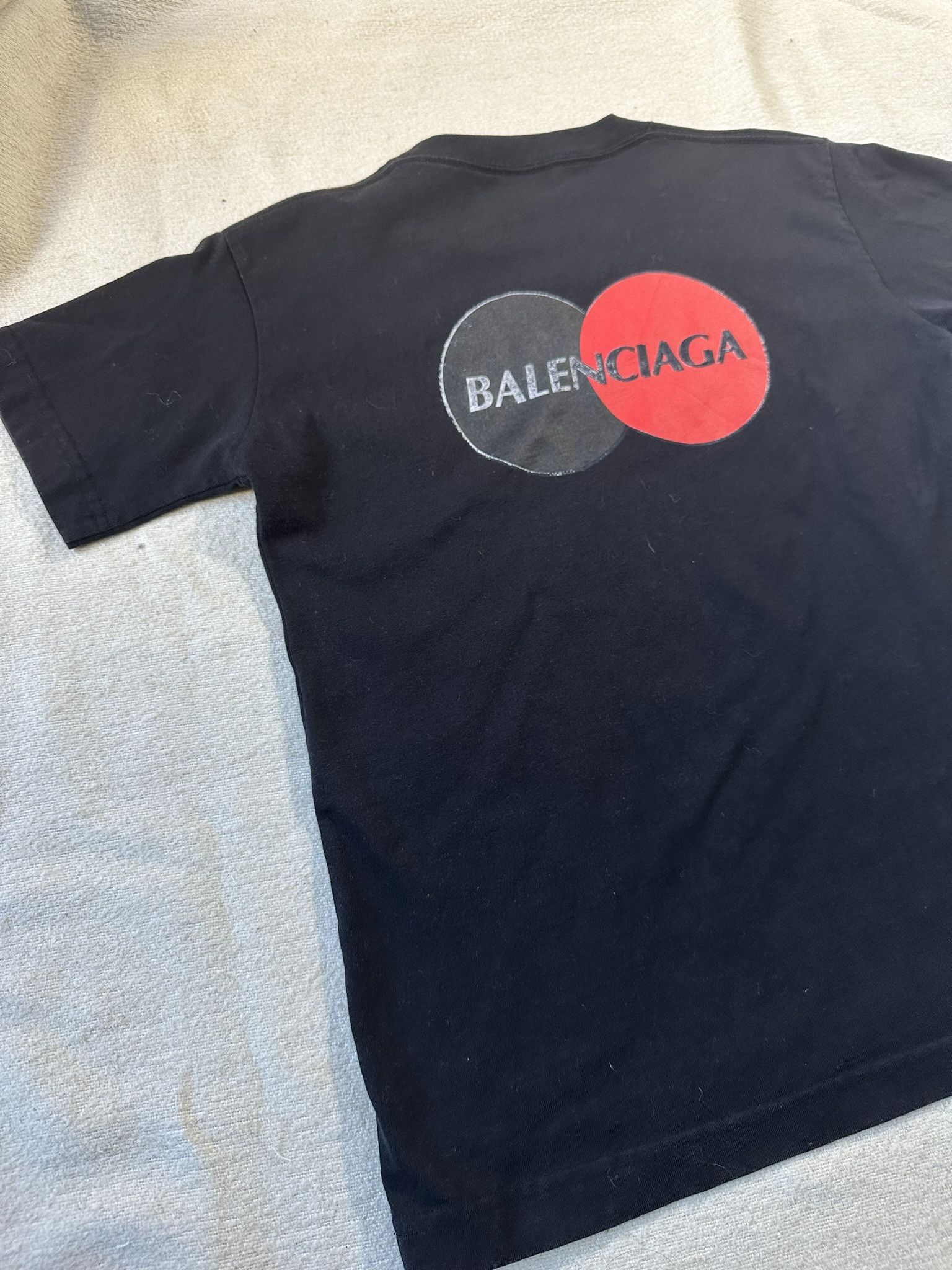 Balenciaga Balenciaga T-Shirt Mastercard Back Logo Print Black Size M / US 6-8 / IT 42-44 - 9 Thumbnail
