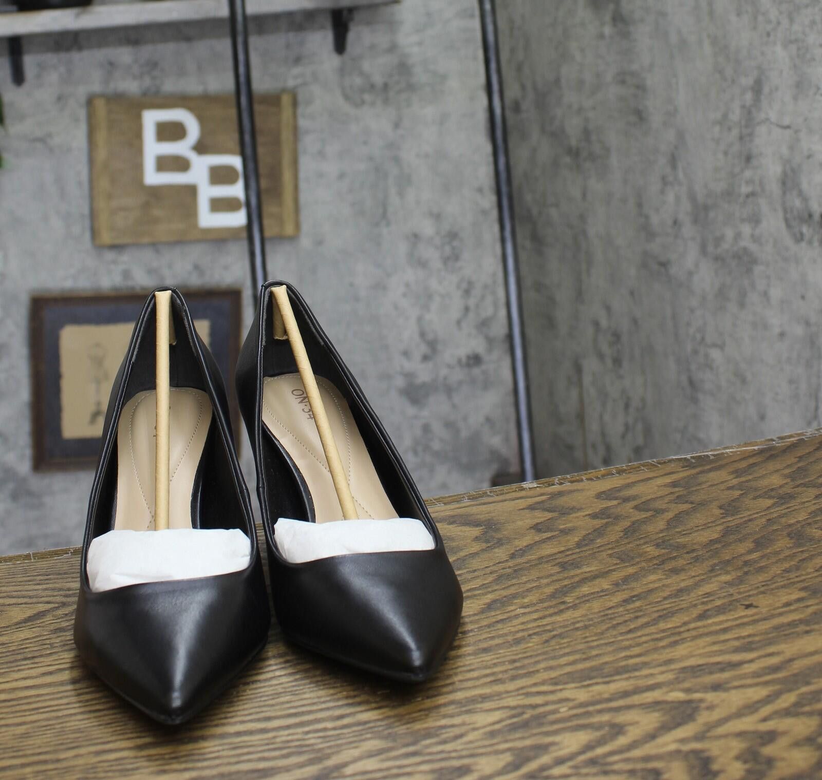 Other Nwt On 34th Slip On Pumps 10018690100 Black Leather 9m Size US 9 / IT 39 - 3 Thumbnail