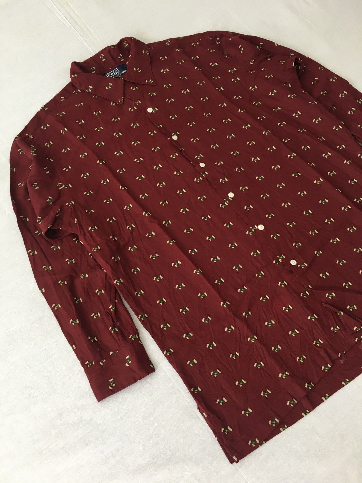 Polo Ralph Lauren Vintage Polo Ralph Lauren Atomic Dog Motif Polynosic Shirts Size US L / EU 52-54 / 3 - 4 Thumbnail