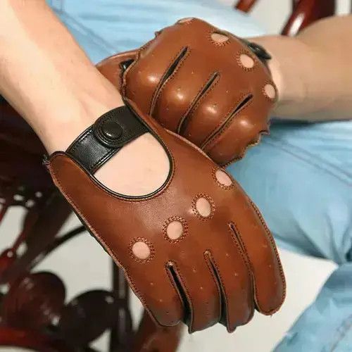 Japanese Brand Breathable Sheepskin Glove for Male Size ONE SIZE - 2 Thumbnail