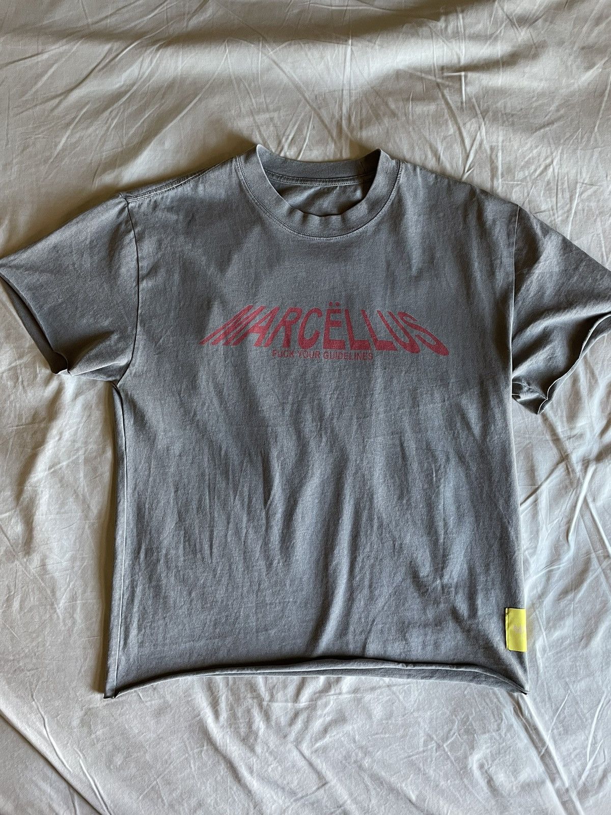 image of Vintage Marcellus F Your Guidelines Tee in Grey, Men's (Size Medium)