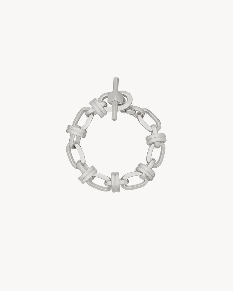 o1bcso1str0226 Size: M/Deco Chain Bracelet in Silver