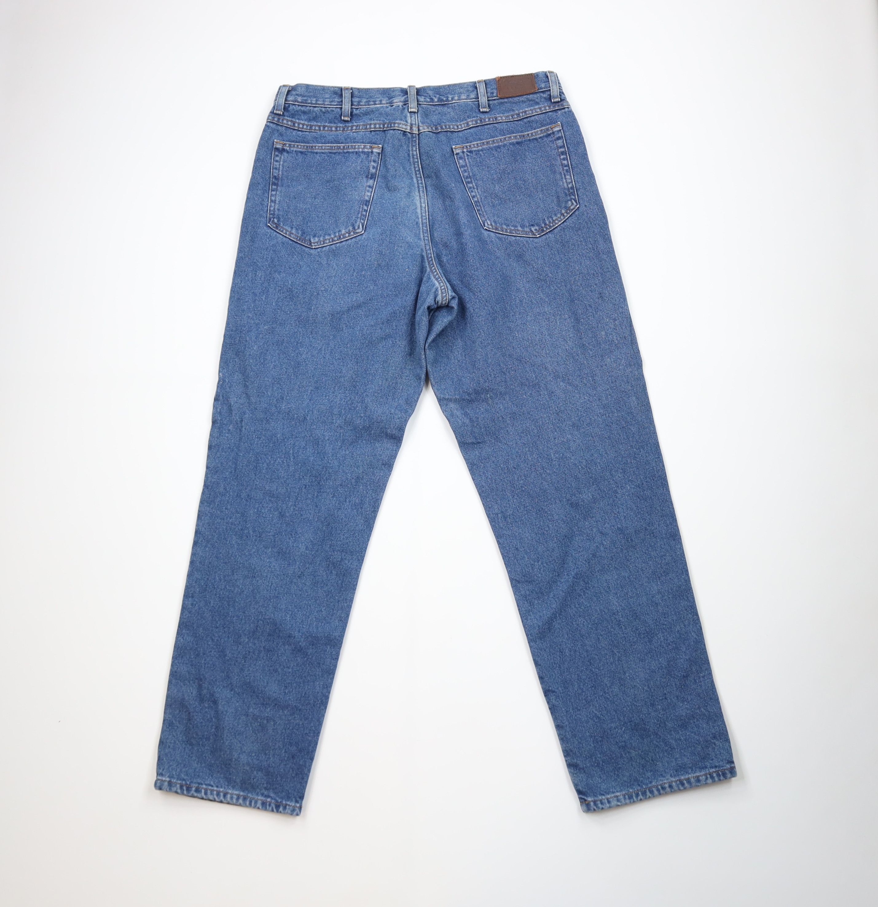L.L. Bean Vintage LL Bean Natural Fit Flannel Lined Denim Jeans Blue Size US 37 - 11 Thumbnail