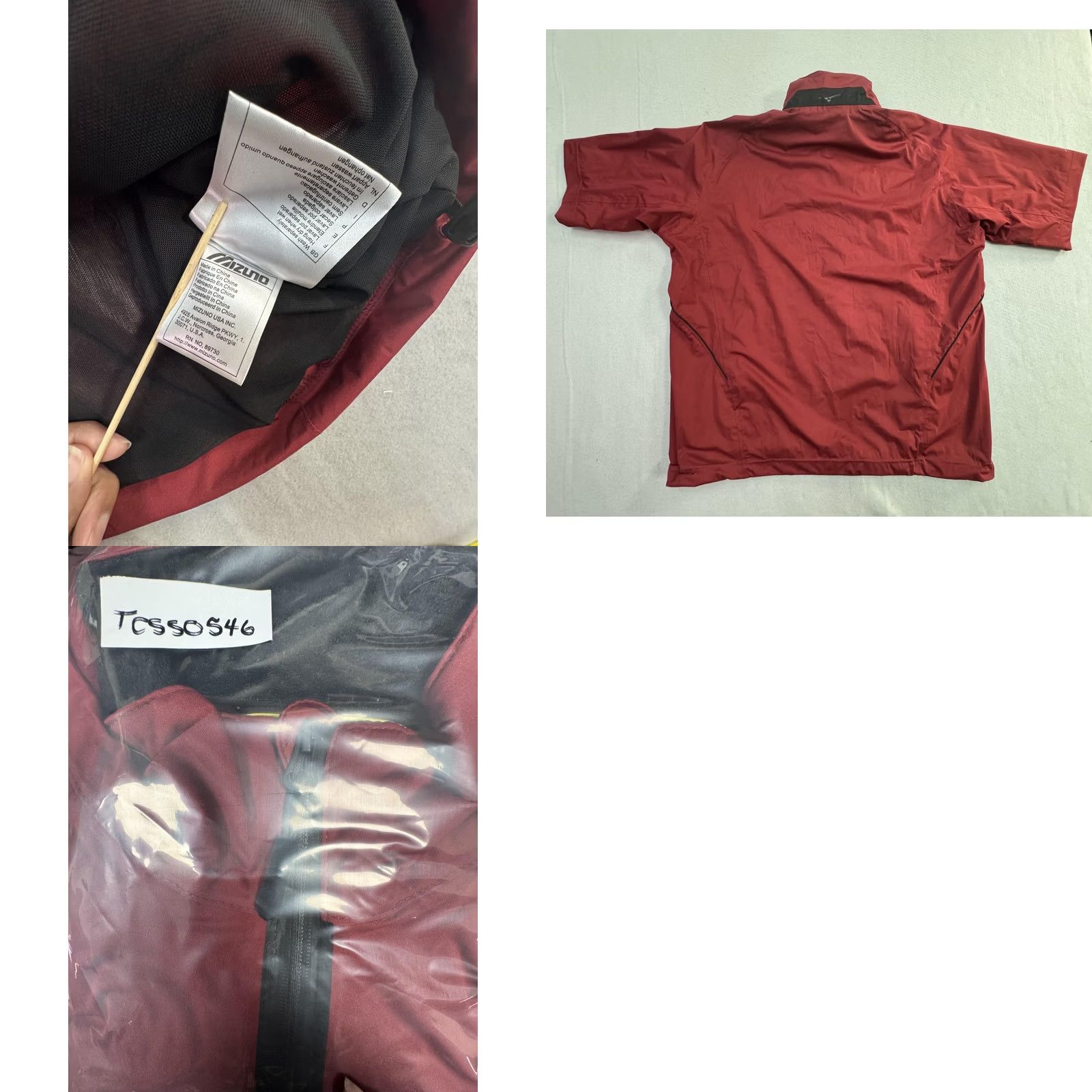 Mizuno Mizuno Jacket Mens L Red Short Sleeve 1/2 Zip Windbreaker Golf Top ImpermaLite Flex Size US L / EU 52-54 / 3 - 10 Thumbnail