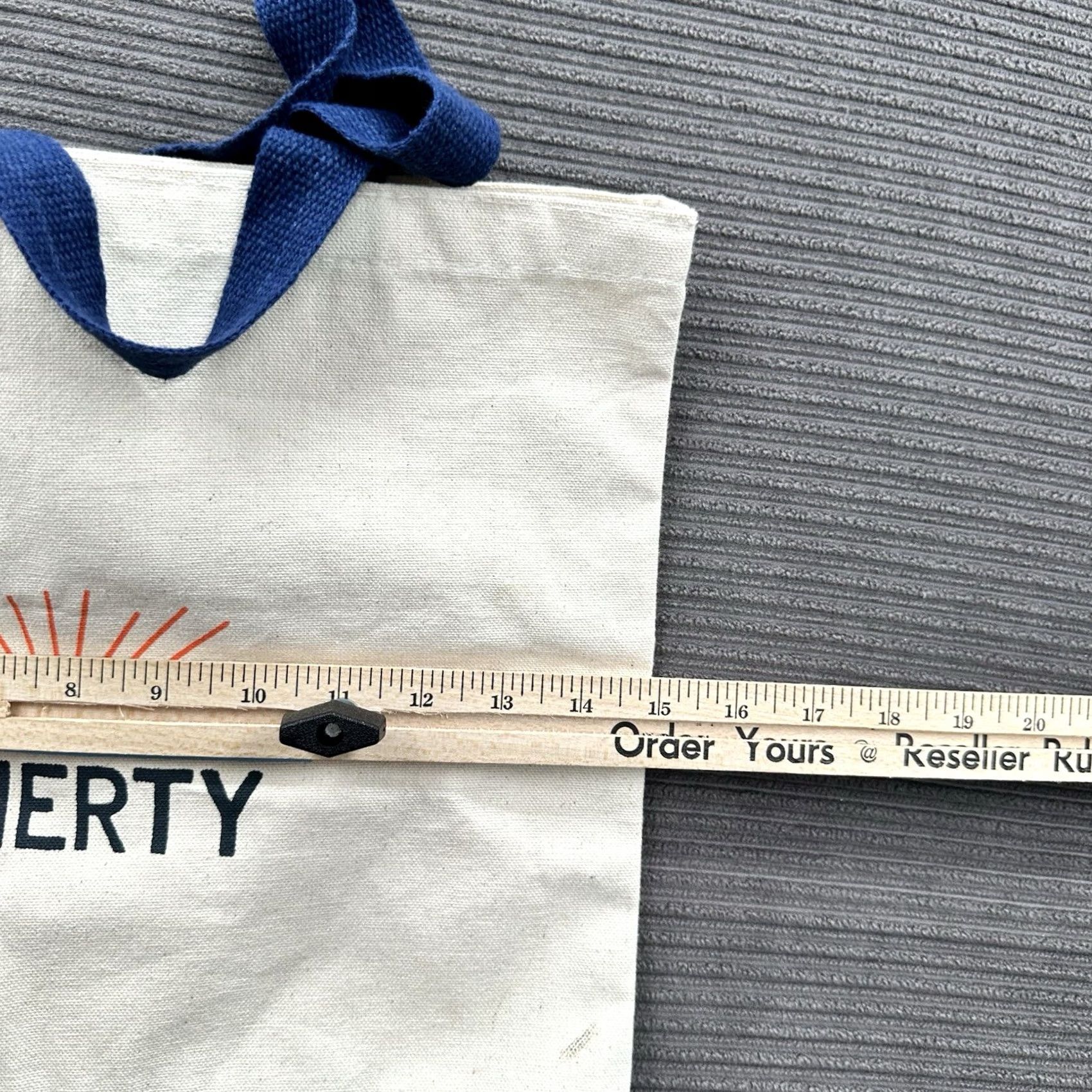 Faherty Faherty Tote Bag Canvas Shopping Bag Reusable Logo Tan Size ONE SIZE - 4 Thumbnail