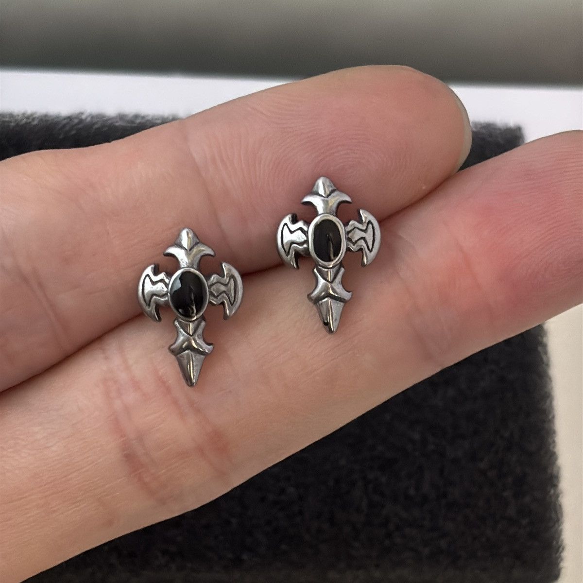 Other Cross Stud Earrings for Men Women Punk Hip Hop Unisex Size ONE SIZE - 6 Thumbnail