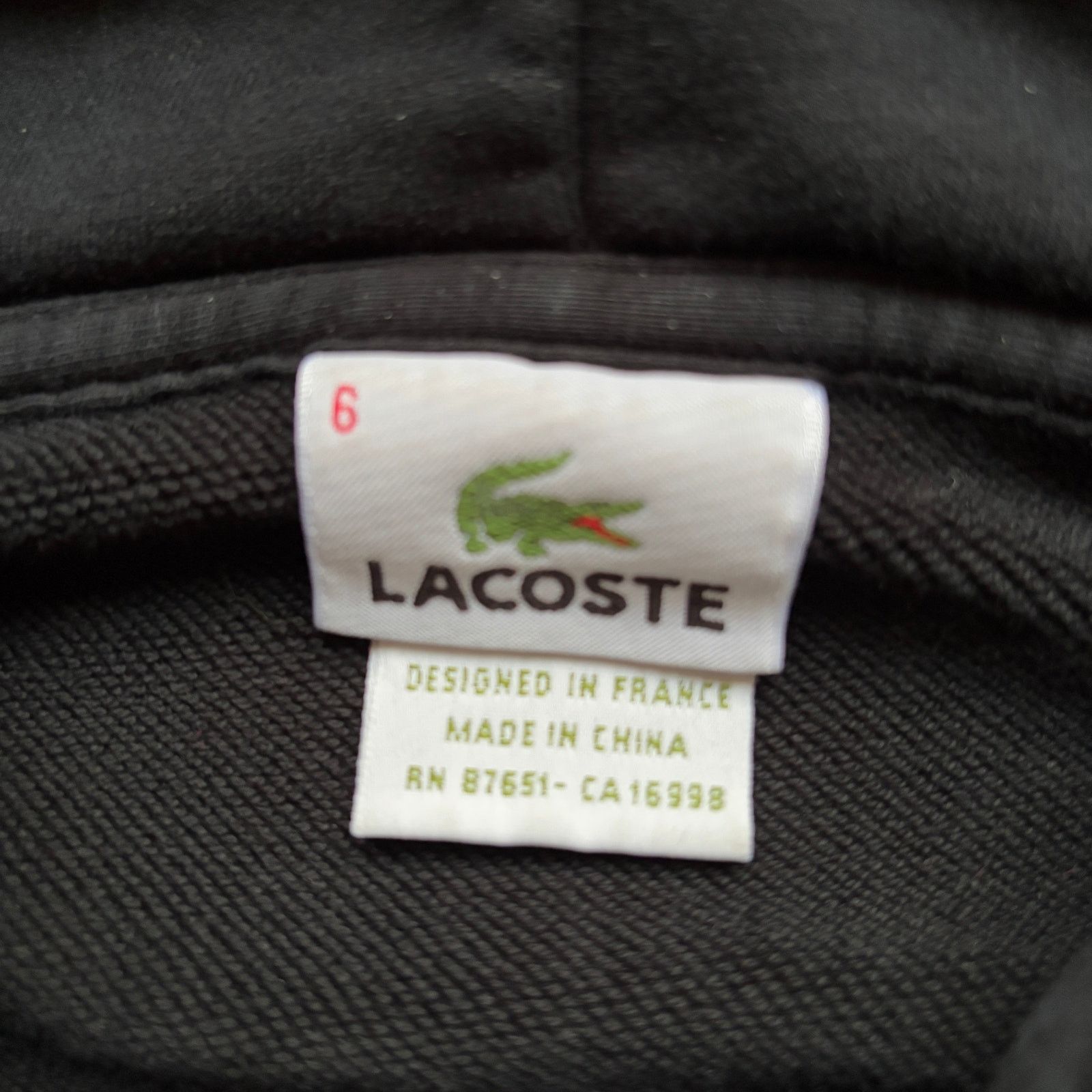 Lacoste Lacoste Black Hoodie Sweatshirt Full Zip Long Sleeve Medium Size US M / EU 48-50 / 2 - 5 Thumbnail